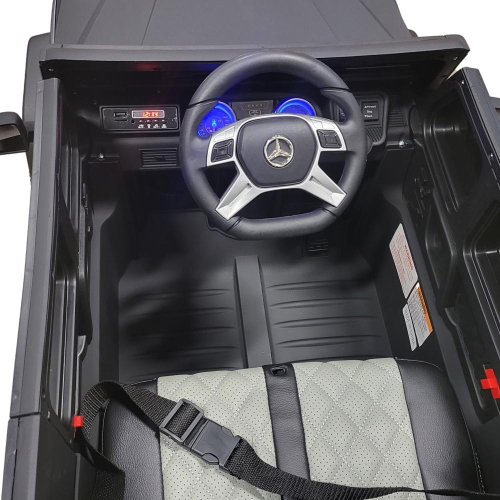 KidsVIP Kids Ride on Mercedes Benz Maybach G650 12 V électrique 4x4 à TI alimenté par batterie : Roues en caoutchouc, 1 siège en cuir,