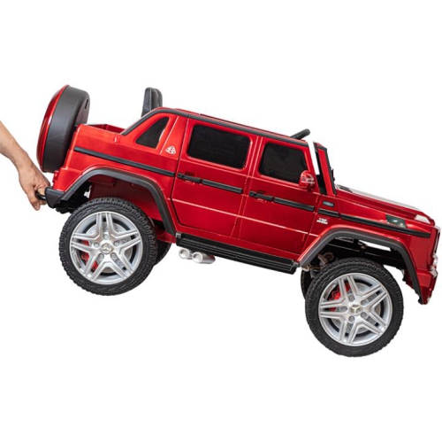 KidsVIP Kids Ride on Mercedes Benz Maybach G650 12 V électrique 4x4 à TI alimenté par batterie : Roues en caoutchouc, 1 siège en cuir,