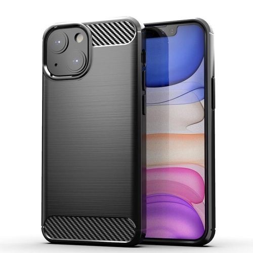 PANDACO Black Brushed Metal Case for iPhone 13