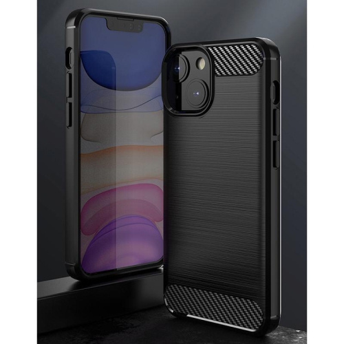 PANDACO Black Brushed Metal Case for iPhone 13
