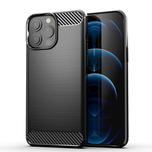 PANDACO Black Brushed Metal Case for iPhone 13 Pro