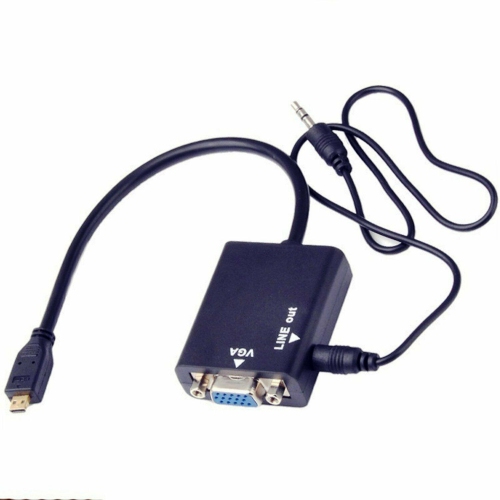 Mini HDMI Male to VGA Female Audio Video Converter Adapter For HDTV,PC,TV,Laptop