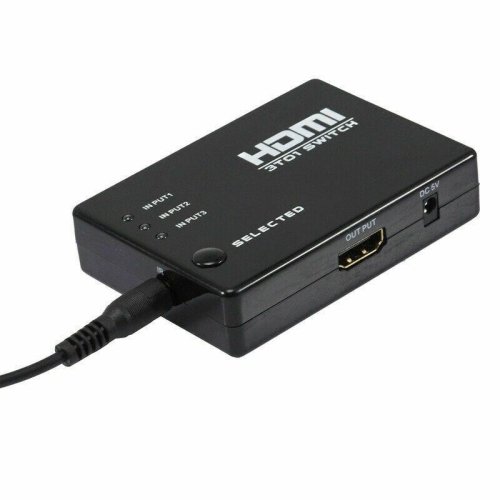 HDMI Switch Splitter Switcher Box 3 in 1 Out Monitor Supports 3D Full HD Remote