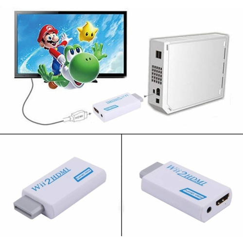 Practical Wii to HDMI Converter Adapter Supports All Wii Display Modes 1080HD CA