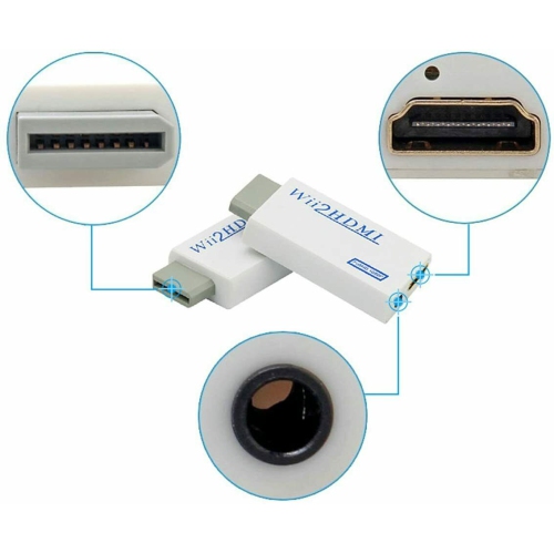 Practical Wii to HDMI Converter Adapter Supports All Wii Display Modes 1080HD CA