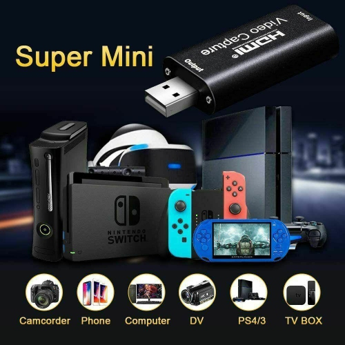 HDMI to USB 2.0 Video Capture Card Screen Recorder 1080P HD Game Live Streaming