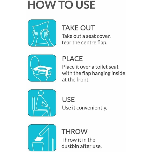 10PC Toilet Seat Covers Paper Travel Flushable Hygienic Disposable Waterproof