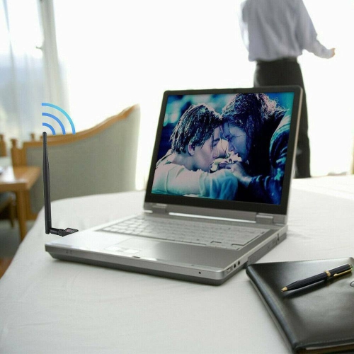 AC600 Mbps Dual Band 2.4/5Ghz Wireless USB WiFi Network Adapter w/Antenna 802.11