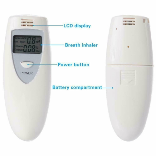 Digital Portable Breath personal Breathalyzers Alcohol Tester with Mouthpiece CA