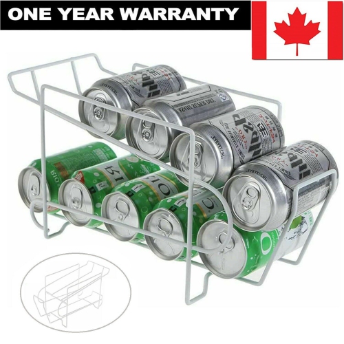 Double-Layer Juice Beer Cola Organizer Storage Stand Shelf Rack Food Can Holder