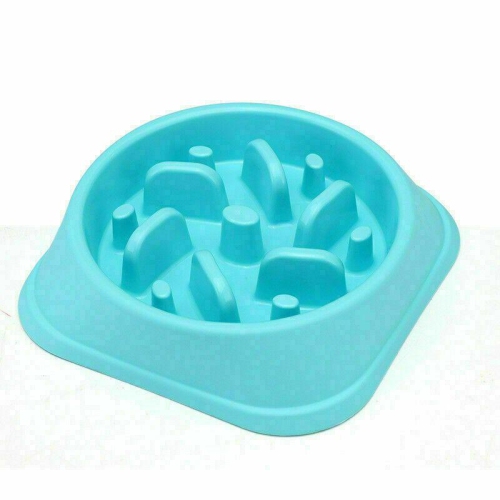 New Pet Dog Slow Food Healthy Anti Slip Gulp Feeder Interactive Dish Bowl Large