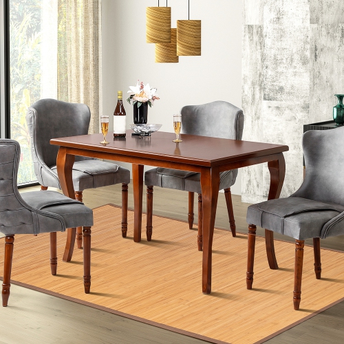 Costway 5' X 8' Bamboo Area Rug Floor Carpet Natural Bamboo Wood Indoor