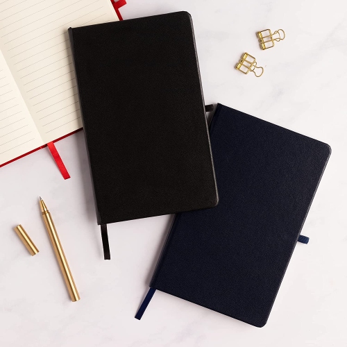 WallDeca – Carnet ligné classique, couverture rigide, 240 pages, ligné, 8.25 x 5 po