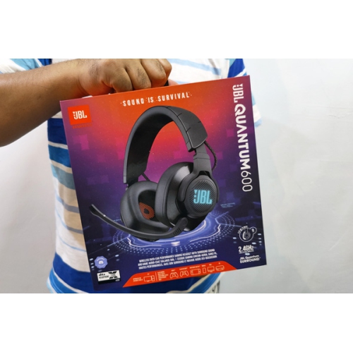 JBL Quantum 600 Wireless over-ear performance PC gaming headset with surround sound and game-chat balance dial-Open Box