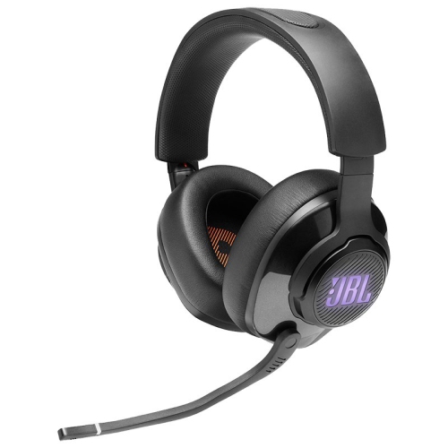 JBL Quantum 400 USB over-ear PC gaming headset with game-chat dial-open box