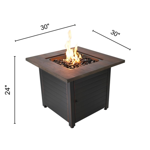 Endless Summer The Spencer 30" 50,000 BTU Liquid Propane Gas Fire Pit / Fire Table