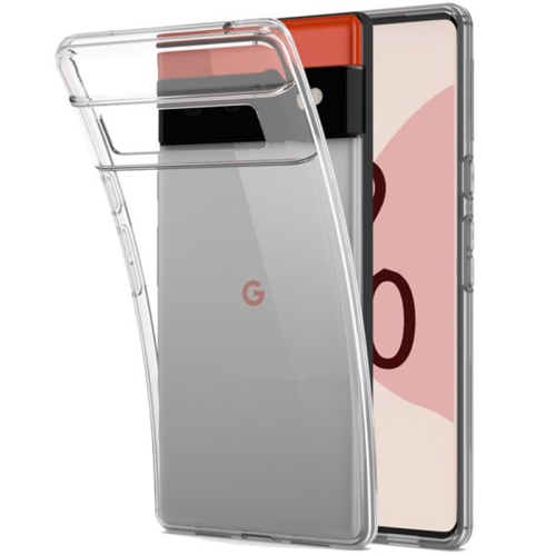 【CSmart】 Étui de protection arrière ultra fin et souple en silicone TPU Jelly pour Google Pixel 6 Pro, Claire