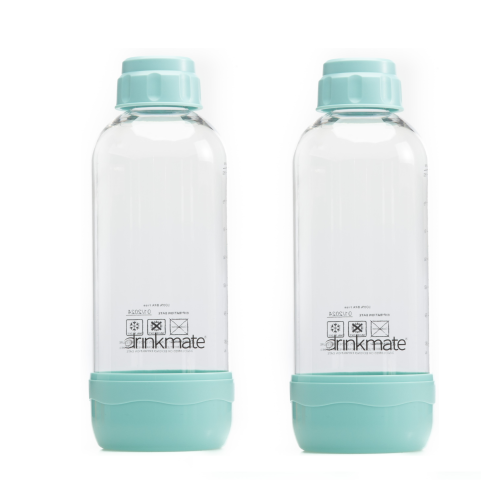 Drinkmate – bouteilles de gazéification de 0,5 L, bleu arctique, paquet de 2