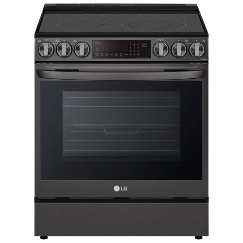 Cuisinière électrique encastrable conv./friteuse air 30 po de LG -Noir -BO -Parfait état