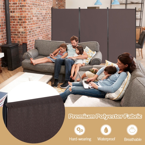 Costway 3-Panel Room Divider Folding Privacy Partition Screen for Office Room