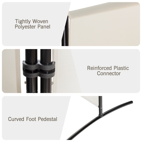 Costway 3-Panel Room Divider Folding Privacy Partition Screen for Office Room