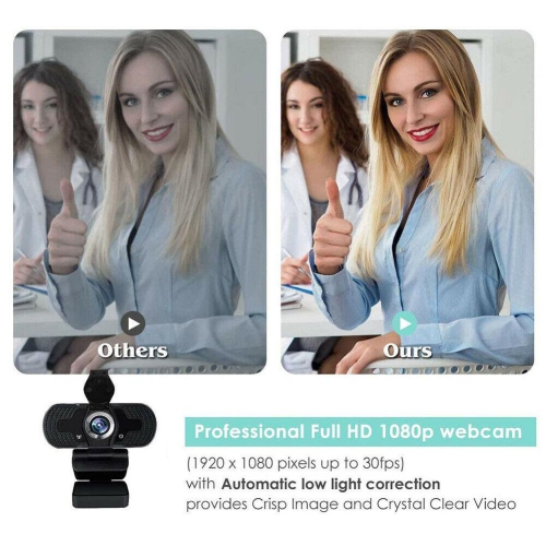 1080P HD 3MP Webcam Auto Focus Microphone USB Web Camera for Live Video