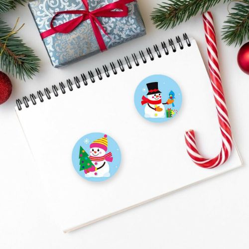 500pcs/Roll Christmas Stickers Candy Bag Sealing Sticker Set for New Year