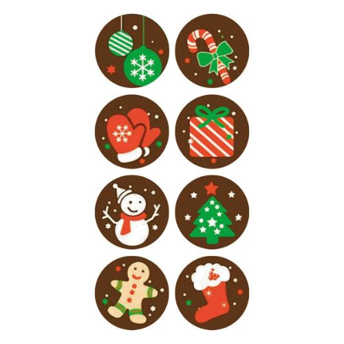 500pcs/Roll Christmas Stickers Candy Bag Sealing Sticker Set for New Year