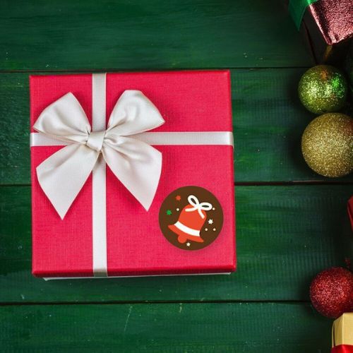 500pcs/Roll Christmas Stickers Candy Bag Sealing Sticker Set for New Year