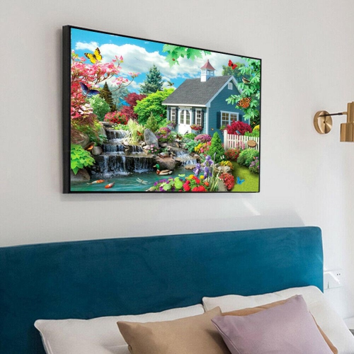 Full Round Drill Diamond Painting 5D DIY Quiet Yard Cross Stitch Embroidery