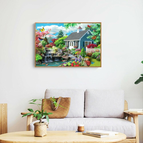 Full Round Drill Diamond Painting 5D DIY Quiet Yard Cross Stitch Embroidery