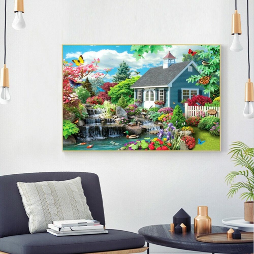 Full Round Drill Diamond Painting 5D DIY Quiet Yard Cross Stitch Embroidery