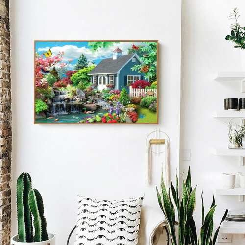 Full Round Drill Diamond Painting 5D DIY Quiet Yard Cross Stitch Embroidery