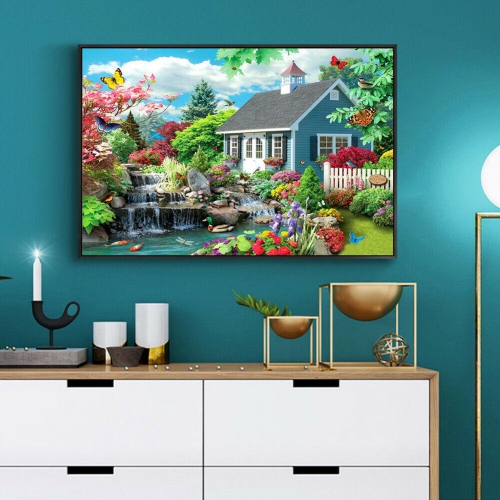 Full Round Drill Diamond Painting 5D DIY Quiet Yard Cross Stitch Embroidery