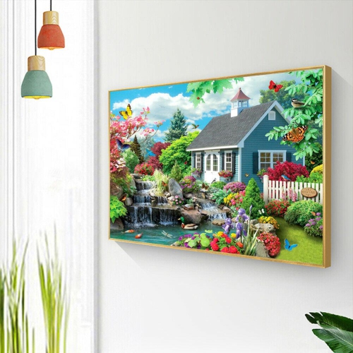 Full Round Drill Diamond Painting 5D DIY Quiet Yard Cross Stitch Embroidery