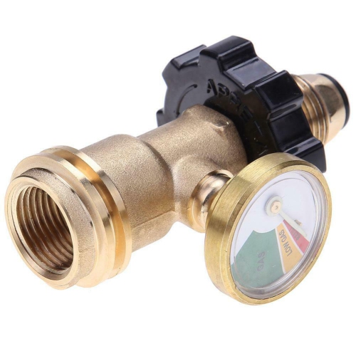 POL Propane Gas Gauge Meter Tank Built-in Leak Detector Universal for QCC1