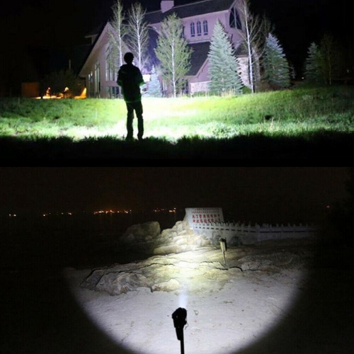 XPE+COB LED Flashlight USB Rechargeable IPX4 3 Modes Emergency Torch Light