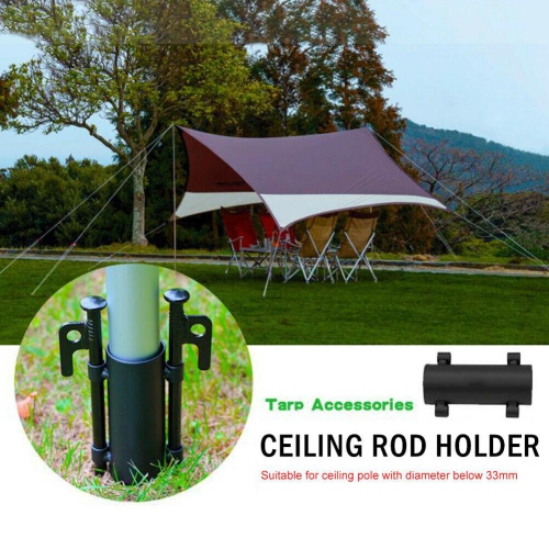 Duety Camping Tent Rod Holder,Awning Canopy Rod Holder Iron Sunshade Pole  Ground Holder Frame Canopy Pole Fixing Pipe Fishing Rod Holder Windproof