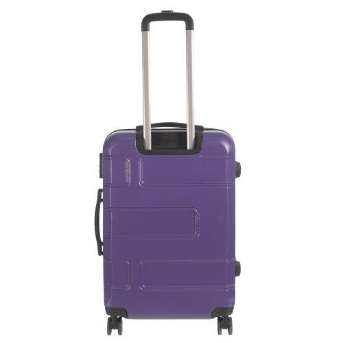 NICCI Deco Collection ABS Plastic 4-Wheel Spinner Hardside Luggage 24" Medium, Purple