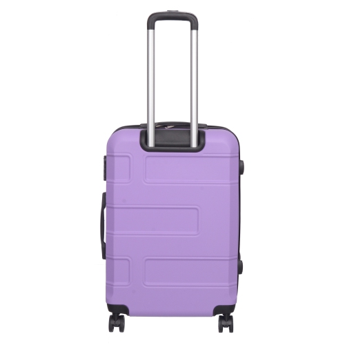 NICCI Deco Collection ABS Plastic 4-Wheel Spinner Hardside Luggage 24" Medium, Lilac