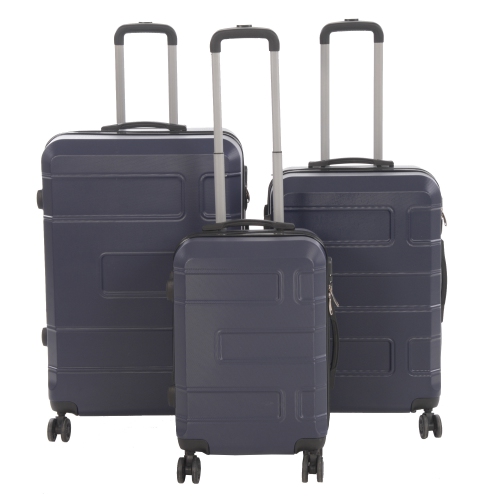 NICCI 24" Medium Size Luggage Grove Collection - Dark Blue