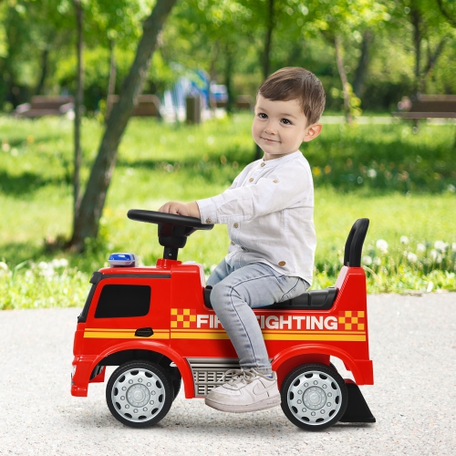 Mercedes Benz Push and Ride Racer Red de Costway Kids Ride on Fire Engine homologuée