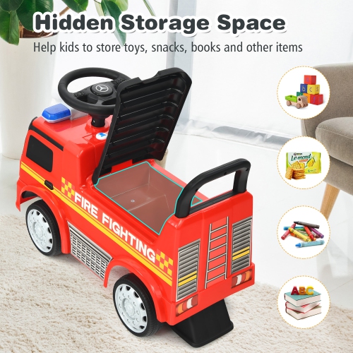 Mercedes Benz Push and Ride Racer Red de Costway Kids Ride on Fire Engine homologuée