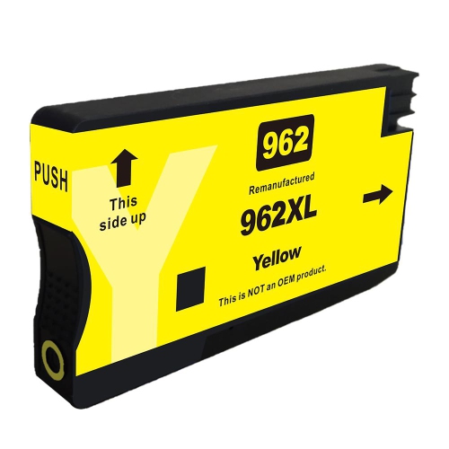 Image 1 de 2.. Compatible avec la cartouche d’encre jaune à haut rendement 962XL de HP par Superink