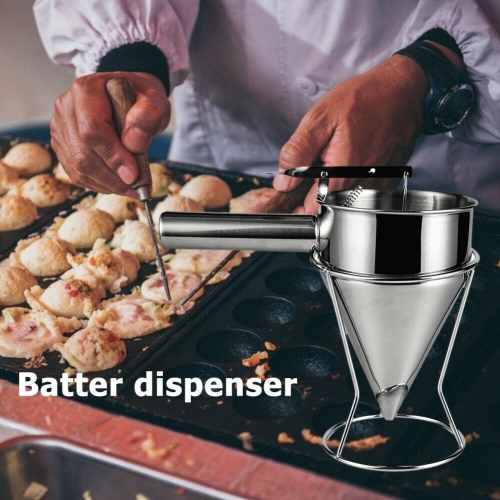 Baking Cake Batter Piston Funnel Stainless Steel Cream Dosing Dispenser