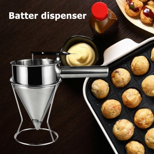 Baking Cake Batter Piston Funnel Stainless Steel Cream Dosing Dispenser