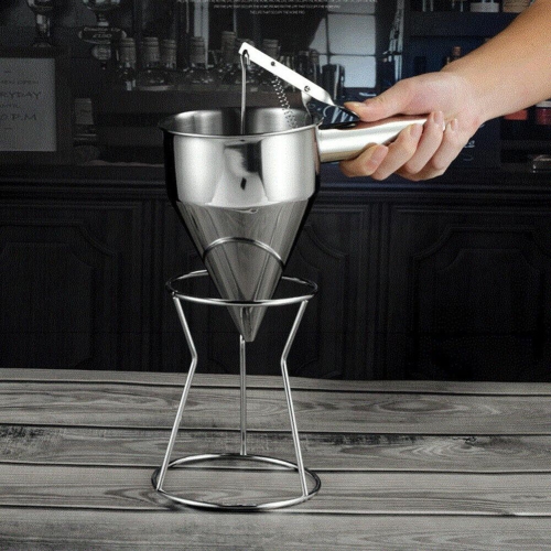 Baking Cake Batter Piston Funnel Stainless Steel Cream Dosing Dispenser