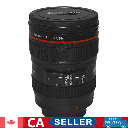 Verres en forme d’objectif pour appareil photo reflex de Creative Cups en acier inoxydable 350 lm