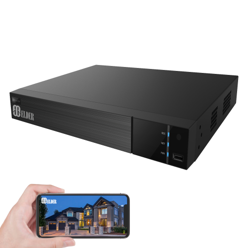 【2022 New】 Elder 4K NVR 4-Channel PoE, Intelligent NVR Security System H.265, Smart Home Recorder for CCTV Camera Surveillance, 4K HDMI Out |