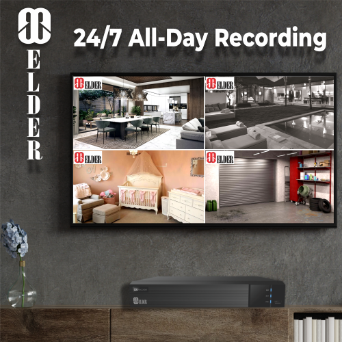 Elder 4K NVR 4-Channel PoE, Intelligent NVR Security System H.265, Smart Home Recorder for CCTV Camera Surveillance, 4K HDMI Out, Ultimate-I Series